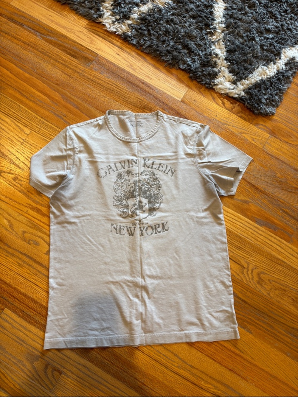 Calvin Klein Light Gray Graphic Crest Tee